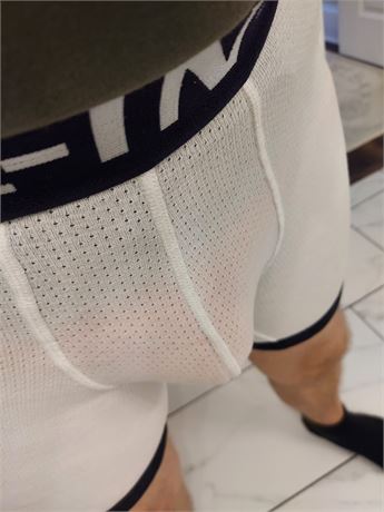 Cin2 white compression shorts