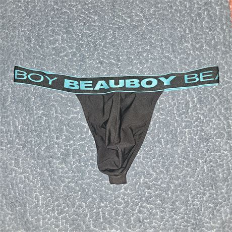 Beauboy Blue Black Thong XL