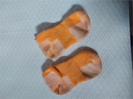 Orange thorlos work socks