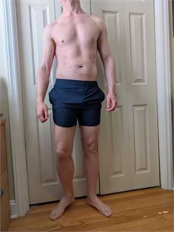 "Jockmail" Unlined Gym Shorts.