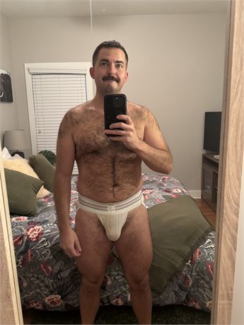 Nicely worn size Large GYM brand jockstrap